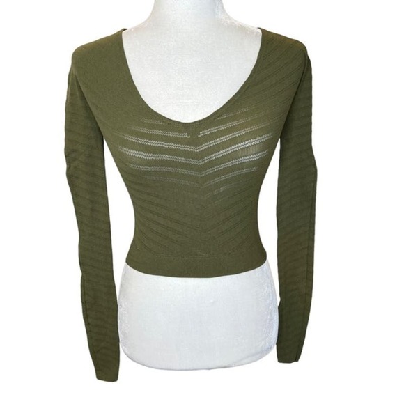 Free People Movement Women's M Gone Adrift Seamless Athletic Crop Top Green - Picture 3 of 7